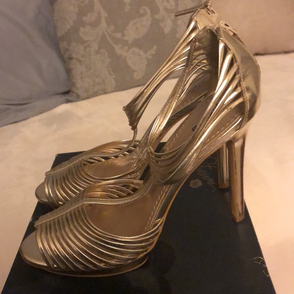 Gold Strap Heels - Picture 7 of 8